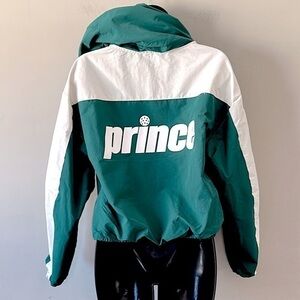 Prince Pickleball Women's Cropped Hooded Full Zip Windbreaker Jacket Size medium